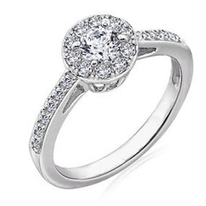 DiamondArt Cubic Zirconia Sterling Silver Ring